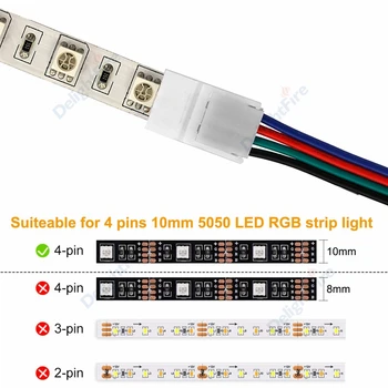 2/3/4/5pin LED-Liides LED Riba Konnektor RGB RGBW RGBWW 2835 3528 5050 LED Riba Terminal DIY Elektroonilise