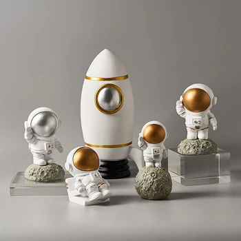 2-6tk Vaik Astronaut Figuriin Maja, elutuba Decor Käsitöö Kuu Planeedil Spaceman Kujud Lapsed Poisid Teemastatud Pool Accs 71409
