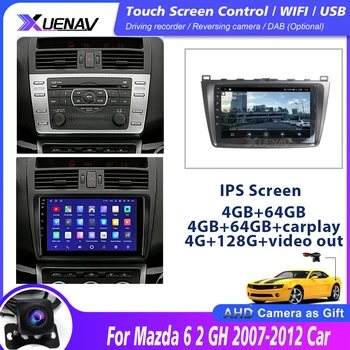 2 Din Android Süsteemi Auto Auto Stereo Mazda 6 2 GH 2007-2012 Auto Raadio Multimeedia Video Mängija, Navigatsiooni GPS Android dvd