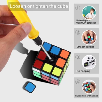 2 Pack 3x3 Magic Speed Cube - Anti Stress Anti-Ärevus Täiskasvanud Lapsed - Parim Puzzle Mänguasi Muutub Kiiremaks ja täpsemaks