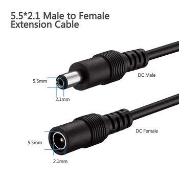 2 Pin-KS LED Pistiku Juhe Must/Valge Mees Naine Male&Female Extension Cable Juhe CCTV Vooluvõrku LED Valgus
