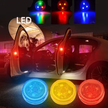2 Töö Auto Ukse Hoiatus Valgusega 5 LED-Ukse Avamise Lambi Punane Värv Ohutult Flash Light Kit Traadita Anti-collid Ohutult Ennetamine 7804