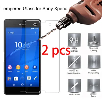 2 tk! Kaitsev Klaas Sony Xperia X3 X2 X1 Pluss XA Ultra Karastatud Film Toughed Screen Protector Glass Sony X Kompaktne