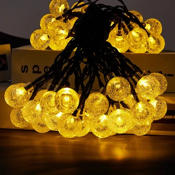 20/30/50 LED-Crystal Ball LED Solar Lamp LED String Haldjas Tuled Päikese Vanikud Aed Jõulud Decor Väljas