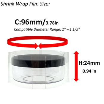 2000Pcs Shrink Wrap Toru 48X24mm Film 3g 5g Plastikust Kosmeetika Konteiner Huule Blam Mahuti 150124