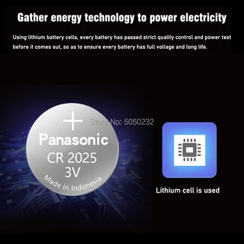 200PCS Originaal PANASONIC CR2025 Nuppu Cell Battery 3V Liitium Patareid Kellade Mänguasjad Arvuti Kalkulaator Kontrolli CR 2025