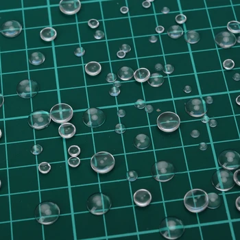 200pcs Simulatsiooni dewdrop waterdrop Rant Kaardi Tegemise Decor Läbipaistev Flatback Klaas Pool Kera Palli kivi ümber Rant Waterdrop