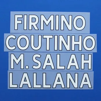 2018 2019 super kohandatud number nimetus M. SALAH LAKK FIRMINO jalgpall number nimetus Kuuma stantsimine plaastrid märgid