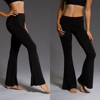 2020 Naiste Jooga Athletic Fitness Pehme Põletatud Venitada Kõrge Vöökoht Püksid Mustad Püksid