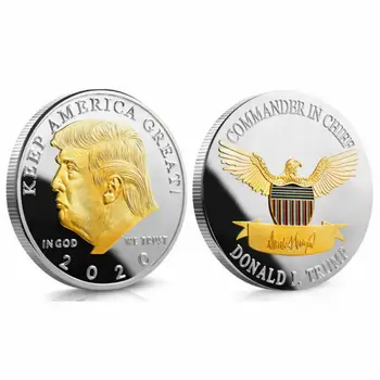 2020 President Donald Trump Hõbe kullatud KOTKAS mälestusmünte