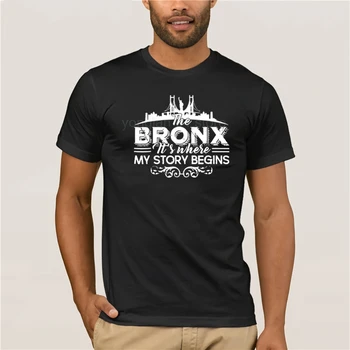2020. aasta Mood suvel T-särk Puuvill Loominguline Graafiline Bronx, Kus Minu Lugu Algab TShirt