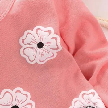 2020. aasta Uus Kevad Babi Girl Riietus Set Lapsed Flower Vibu Armas Sobiks 2TK Lapsed Pikk Varrukas Twinset Top, T-Särk +Ruuduline Püksid