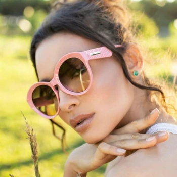2020. aastal Uus Ring Kaadri luksus vintage Päikeseprillid naistele roheline roosa prillid klassikaline Trend Moe uue Brändi tooni UV400