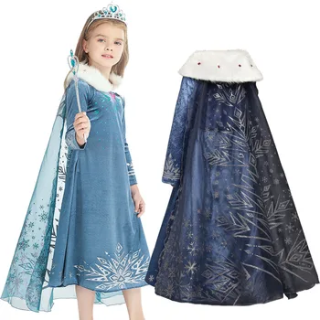 2021 Anna Printsess Kleit Elsa Tüdrukud Kostüüm Riided Lastele Kleidid Cosplay Lume Kuninganna Sünnipäeva Parti Vestidor Menina