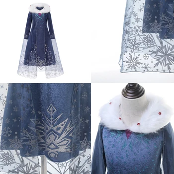 2021 Anna Printsess Kleit Elsa Tüdrukud Kostüüm Riided Lastele Kleidid Cosplay Lume Kuninganna Sünnipäeva Parti Vestidor Menina