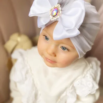 2021 Baby Girl Kolm Kihti Vibu Müts Tahke Elastne Imiku Müts Diamond India Beanies Vastsündinud Fotograafia Rekvisiidid Turban Kork
