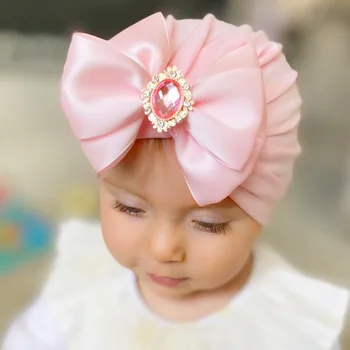 2021 Baby Girl Kolm Kihti Vibu Müts Tahke Elastne Imiku Müts Diamond India Beanies Vastsündinud Fotograafia Rekvisiidid Turban Kork