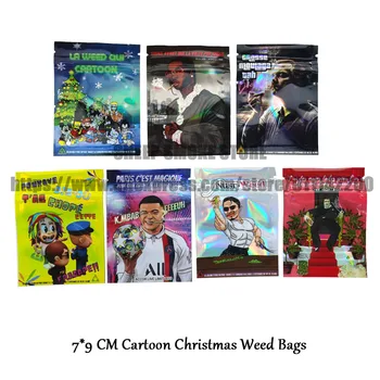 2021 Cartoon Christmas Tubaka Kotid Toidu Pakendi Prindi Kotid Zip-Lock Aknas Plastikust Pakendi Custom Logo Hulgimüük