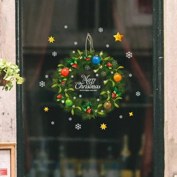 2021 Christmas Bell vanik seina kleebised Kauplus supermarket akna klaas teenetemärgi jõulukaunistused Uks kleebiseid 113444