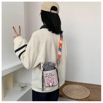 2021 Disney Mood Daamid Kosmeetika Kott Cute Cartoon Miki Õla Messenger Bag Vabaaja PU Square Ladustamise Tüdruk Mündi Rahakott
