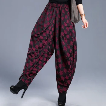 2021 HOT Spring Naiste püksid Haren püksid Knickerbockers Retro Suur suurus Vabaaja Kõrge vöökoht Näita õhuke Mõõdus Kõik-mängu Fashion