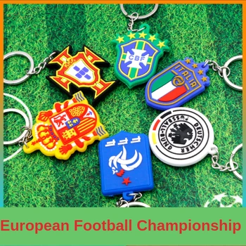 2021 Jalgpalli Euroopa Meistrivõistluste Embleemi koondise PVC-Silikoon Võtmehoidja jalgpallikoondis Logo Fännid Rinnamärk Ripats Võtmerõngast