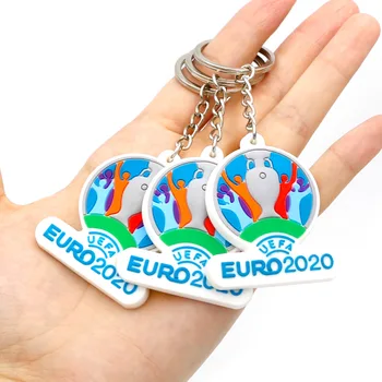 2021 Jalgpalli Euroopa Meistrivõistluste Embleemi koondise PVC-Silikoon Võtmehoidja jalgpallikoondis Logo Fännid Rinnamärk Ripats Võtmerõngast