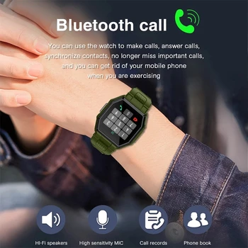 2021 Luksus Sõjalise spordi Smart Watch Mehed Full screen touch -, vererõhu -, Südame löögisageduse monitor Bluetooth kõne smartwatch Meeste