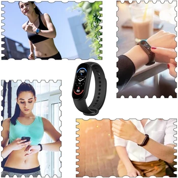 2021 M6 Smart Vaadata Meeste ja Naiste Südame Löögisageduse Monitor vererõhu Fitness Tracker Smartwatch Sport Käevõru Kella Xiaomi iOS 143390