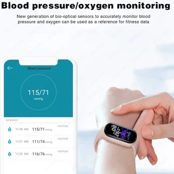2021 M6 Smart Vaadata Meeste ja Naiste Südame Löögisageduse Monitor vererõhu Fitness Tracker Smartwatch Sport Käevõru Kella Xiaomi iOS