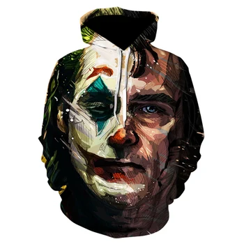2021 Mood Meeste Kloun Terror Joker Nägu 3D Print Hupparit Kevad Sügis Meeste Vabaaja Hupparit Sviitrid Meeste Dressipluus Tops