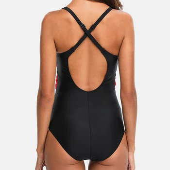 2021 Naiste ujumistrikoo Ujumisriided, Bikiinid Ühes Tükis Push-Up (Polsterdatud Supelda Backless Beachwear biquini seksikas ujumistrikoo бикини