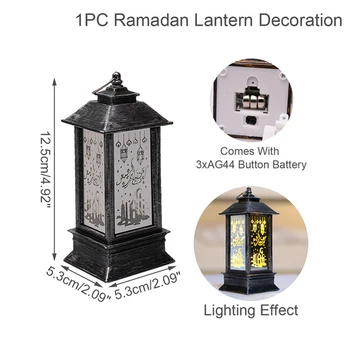 2021 Ramadan LED Tuled tower Mošee Laterna Eid Mubarak Festival Soe Valgus Lambi Teenetemärgi Raud Käsitöö Desktop Eid Teenetemärgi