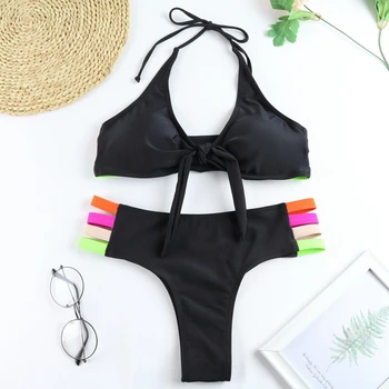 2021 Seksikas Mikro Mini Bikinis Naiste Ujumisriided Kõrge Lõigatud String Push Up Ujumine Ülikond Naiste Ujumistrikoo 176580