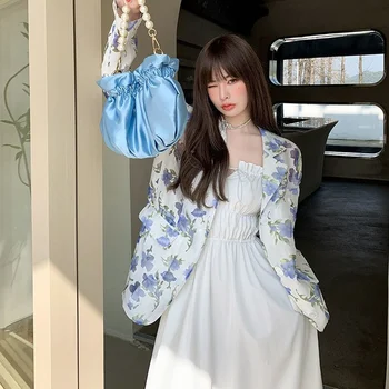 2021 Suvel Valge Elegantne Naiste Kleit Varrukateta Kawaii Rihm Kleit Ühes Tükis Kleit korea Pool Õhtul Naiste Vabaaja Pilduma