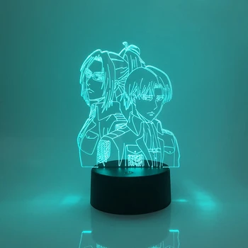 2021 Uus Akrüül Magamistuba Titan Rünnak Joonis Anime Lamp 3D-Öö Valgust Maja Decor Tabel Lamp Anime Laste Puhkus Kingitus