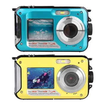 2021 Uus Digitaalne Kaamera Veealuse Kaamera 48MP Veekindel Kaamera Koos kahe Ekraani Snorkeling, Ujumine Surfamine Triivib 1080p