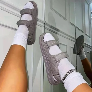 2021 Uus Disainer Sandaalid Naine Sandaalid Gladiaator Sandaalid On Takjakinnitusega Naiste Kõrge Kvaliteedi Daamid Kingad Suvel Platvorm Sandalias