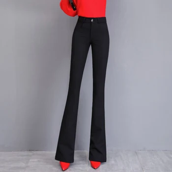 2021 Uus Korea Kõrge Vöökoht Sale Põletatud Püksid Naiste Mood Vabaaja Elastsed Püksid Mugavad Mustad Püksid Pantalones De Mujer
