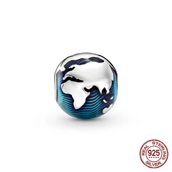 2021 Uus Mood 925 Sterling Hõbe-Sinine Maailmas Clip Võlu Helmed Sobivad Originaal Pan Hõbe 925 Lady Ehted Tegemine