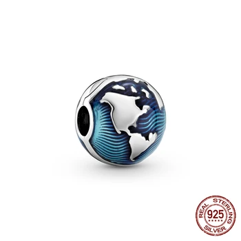 2021 Uus Mood 925 Sterling Hõbe-Sinine Maailmas Clip Võlu Helmed Sobivad Originaal Pan Hõbe 925 Lady Ehted Tegemine