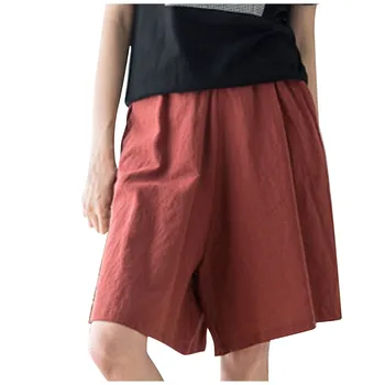 2021 Uus Naiste Lai Jalg Vabaaja Puuvillased Ja Linased lühikesed Püksid Suured Daamid Värviga Mood Naiste Street lühikesed Püksid #YL5