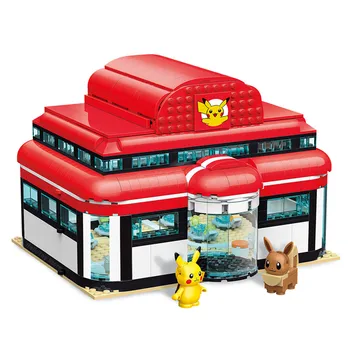 2021 Uus Pikachu Seeria Pokémon Center Mudeli Komplekt ehitusplokk Assamblee Mänguasjad, Laste Sünnipäev ja Puhkus Kingitused Poisid Tüdrukud 80641