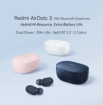2021 Xiaomi Redmi AirDots 3 Juhtmeta Bluetooth-5.2 Kiire Laadimine Kõrvaklapid Stereo, Bass Koos Mic-Vabad Mi Earbuds
