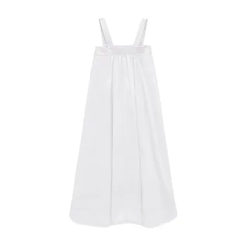 2021 kevadel ja suvel uued naiste riided liin teenetemärgi suured taskud lahti valge olkaimeton pilduma kleit 53675