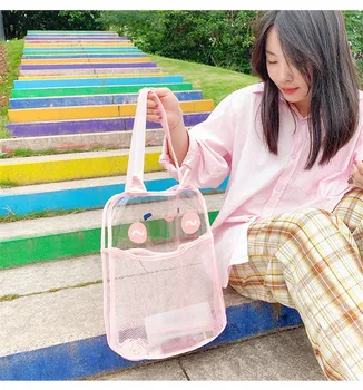 2021 korea Kawaii Kotid Naistele Reisi PVC-Net Lapiga Rannas Tualett-ja Kosmeetikatooted Käekott Mood Armas Karu Raamat Kott Schoolbags 62060