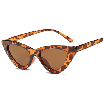 2021 mood päikeseprillid naine brändi Disainer, vintage retro kolmnurkne cat eye prillid oculos De Sol Läbipaistev ookeani uv400