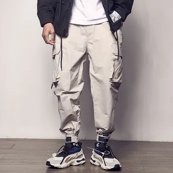 2021 tasku tunked mees värv segast vabaaja sörkimine mood tactical püksid trend Harajuku street casual püksid püksid 117055