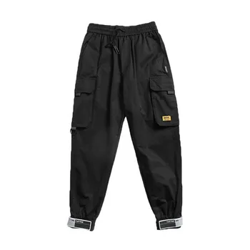 2021 tasku tunked mees värv segast vabaaja sörkimine mood tactical püksid trend Harajuku street casual püksid püksid
