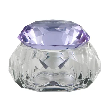 2021 uus nail art decor crystal cup kaanega kõrge läbipaistev klaas kristall küünte crystal liquid küünte crystal cup konteiner cup